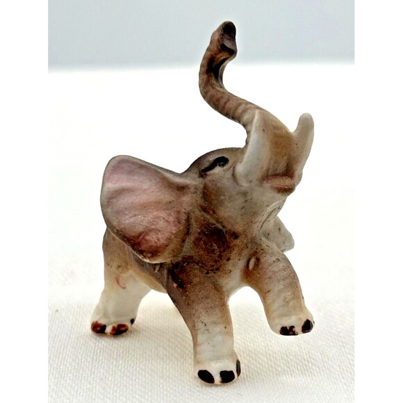 Vtg Elephant Family Trunks Up‎ Figurine Lot of 3 Bone China Ceramic Japan 1960s - Picture 10 of 16